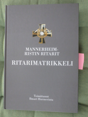 Mannerheim-Ristin Ritarit Ritarimatrikkeli Signeer. Ritari