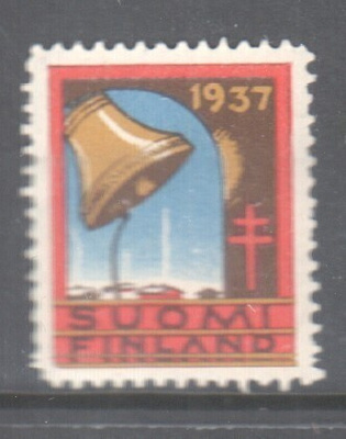 1937 joulumerkki postituoreena.
