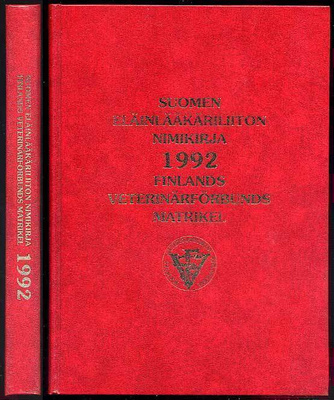 Suomen eläinlääkäriliiton nimikirja 1992 = Finlands veterinä
