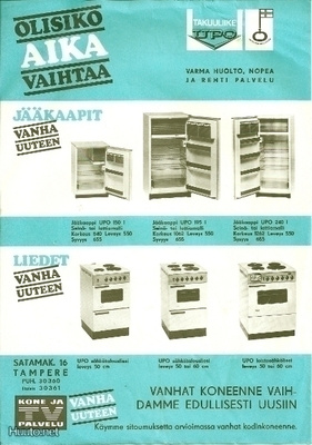 UPO – Olisiko aika vaihtaa kodinkone - 1967 esite