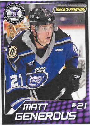 2011-12 Reading Royals #21 Matt Generous Ilves farmi