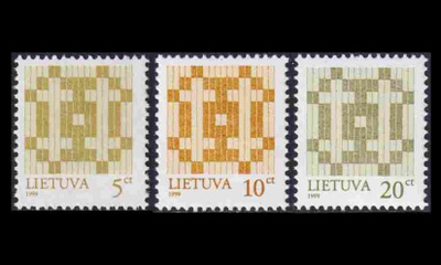 Liettua 682-4_II ** Käyttösarja kaksoisristi -99 (1998)