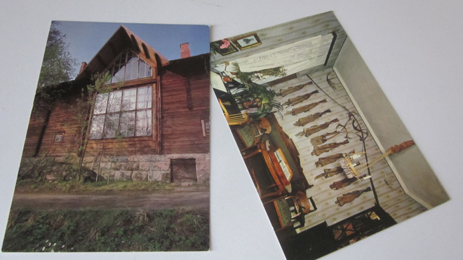 Postikortti Halosenniemi ja Runebergin koti