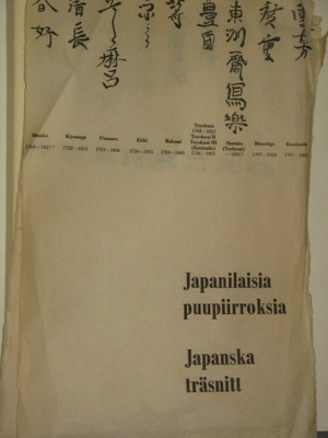 HELSINGIN TAIDEHALLI 1963 : JAPANILAISIA PUUPIIRROKSIA