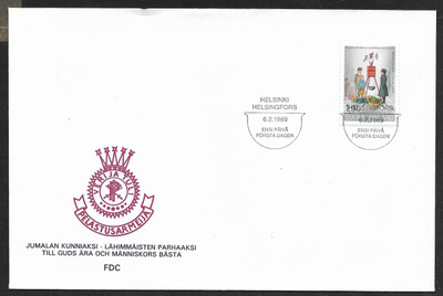 Pelastusarmeija Suomessa 100v 1989 FDC (LAPE 1068)