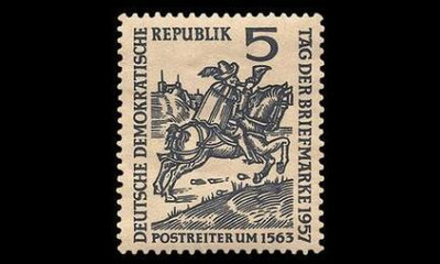 DDR 600 ** Postimerkin päivä (1957)