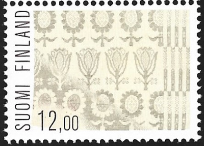 1985 Kuvam Damastiliina 12,00 mk yHS ** LaPe 970 a) TIL N:o