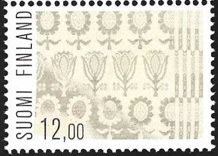 1985 Kuvam Damastiliina 12,00 mk yHS ** LaPe 970 a) TIL N:o