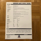 Esite Mercury Sable noin 1992-1993 - pikkukuva 2