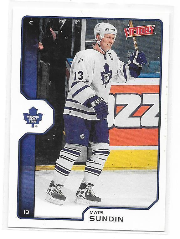 2002-03 UD Victory #200 Mats Sundin Toronto Maple Leafs