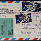 USA, kirje avaruusmerkein 1968 Suomeen - pikkukuva 1