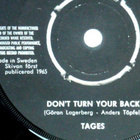 TAGES; Don't turn your back / Hound dog 7" PS - pikkukuva 5