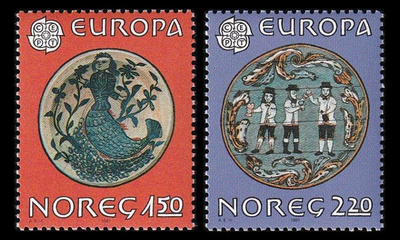 Norja 836-7 ** Europa kansanperinteet (1981)
