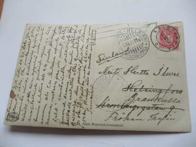 1910 Norja kortti os Kauniainen