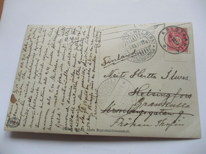 1910 Norja kortti os Kauniainen