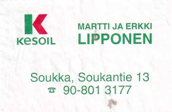 Soukka, Martti ja Erkki Lipponen  , Kesoil      s9/2