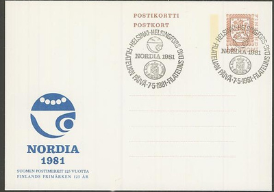 1981 NORDIA 1981 erikoisleimakortti