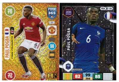 2 x PAUL POGBA Ranska, Manchester United, Jalkapallo