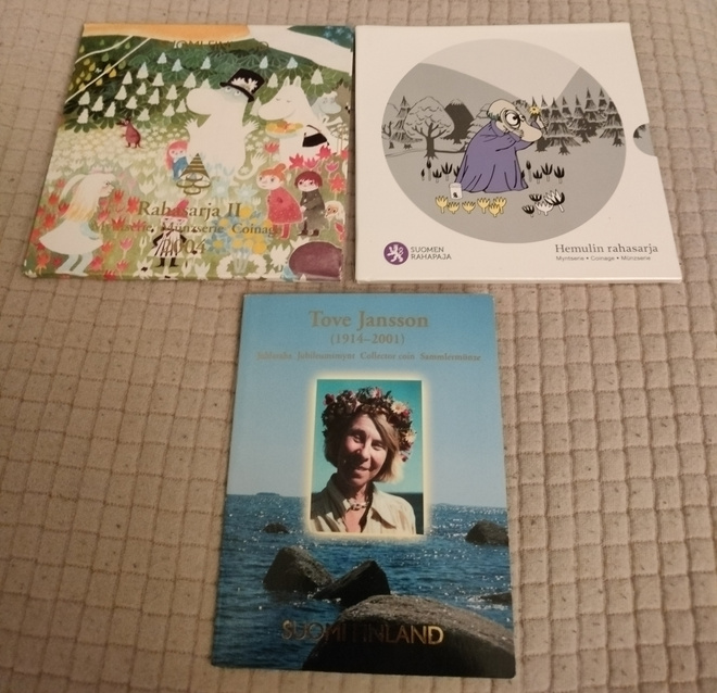 Muumi ja Hemuli rahasarja ja Tove Jansson juhlaraha