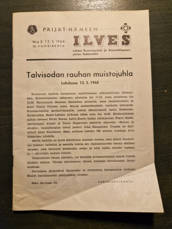 Päijät-hämeen Ilves N:2 12.3 1968 10.Vuosikerta
