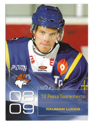 2008-09 Rauman Lukko Postikortti Pekka Saarenheimo