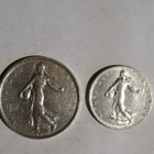 Ranska 5 Fr 1960 Hopea ja 1 Fr 1916 Hopea - pikkukuva 2