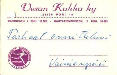 VESAN   KUKKAKORTTI PORI