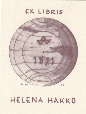 Ex Libris,   Helena Hakko   b436