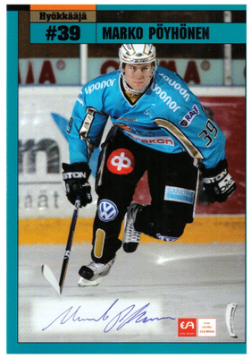 MARKO PÖYHÖNEN #39 PELICANS Postikortti Nimmarilla