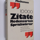 Lutz Mackensen : 10000 ( Zehntausend) Zitate, Redensarten... - pikkukuva 1