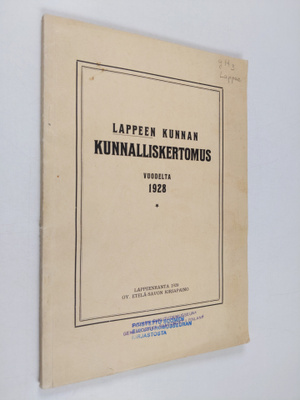 lappeen kunnan kunnalliskertomus vuodelta 1928