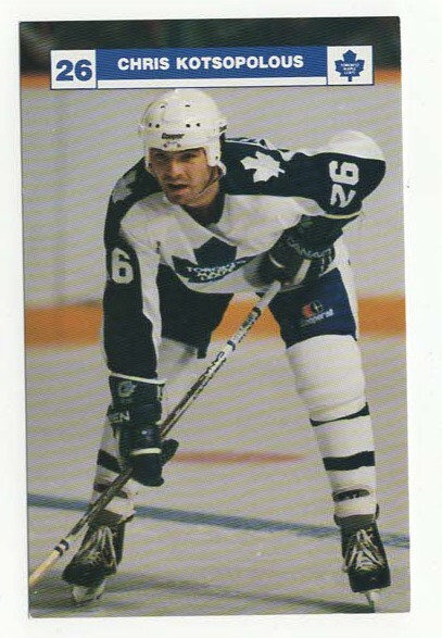 Chris Kotsopoulos Toronto Maple Leafs Team Issue Postcard