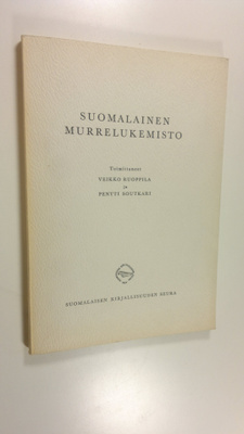 Veikko Ruoppila : Suomalainen murrelukemisto