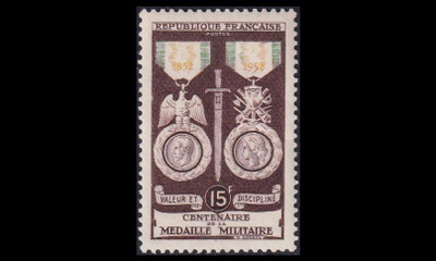 Ranska 945 ** Sotilasansiomitali (1952)
