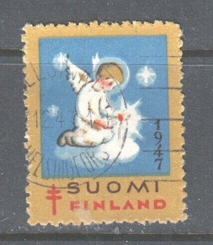 1947  TUB joulumerkki leimattuna.