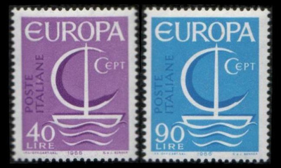 Italia 1215-6 ** Europa (1966)