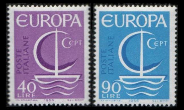 Italia 1215-6 ** Europa (1966)