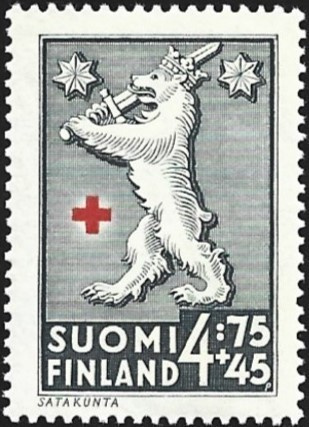 1942 Punainen Risti  Satakunta 4:75 mk + 45 p **  LaPe 258