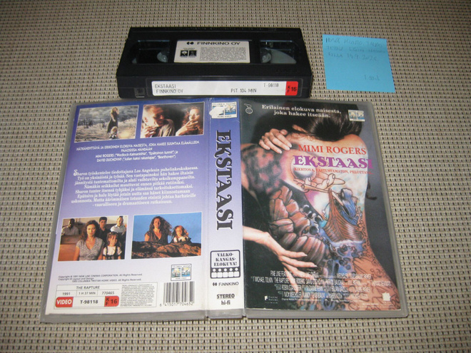 Ekstaasi-VHS (FInnkino, The Rapture, 1991, Davd Duchovny)