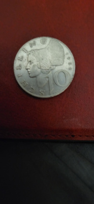 Itävalta hopea kolikko 10 schilling 1958