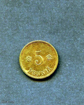Vanha 5 penniä vuodelta 1940 (105)