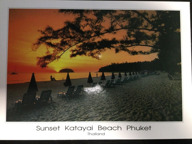 KATA BEACH. PHUKET. THAIMAA.  kulkematon kortti.