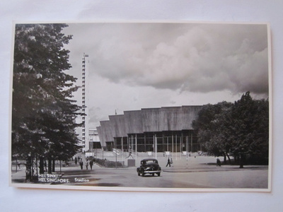 VANHA Kortti Alkup.Mallikappale Helsinki 1950-l Stadion