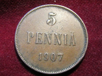 5 penniä 1907