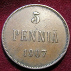 5 penniä 1907 - pikkukuva 1