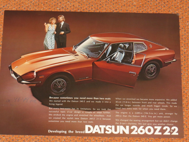 1973 Datsun 260 Z 2+2 esite - KUIN UUSI