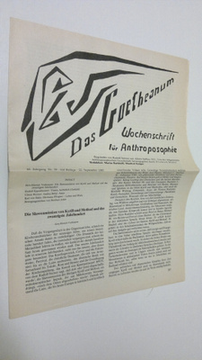 Martin (red.) Barkhoff : Das Goetheanum nr. 39/1985 : Woc...