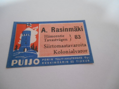 TT Etiketti Puijo A,Rasinmäki Hämeentie 83