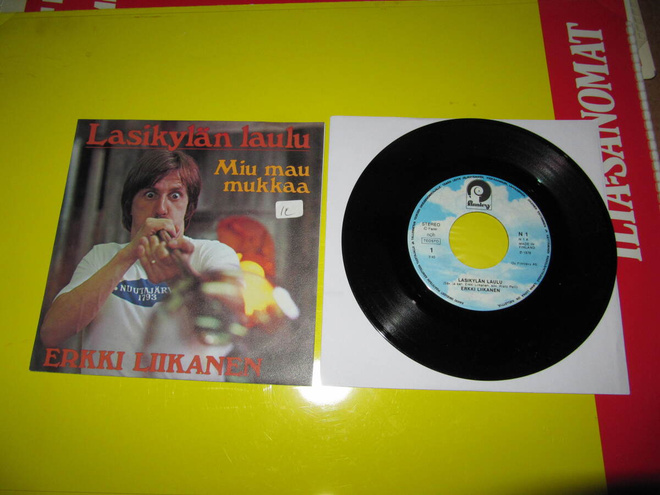 Erkki Liikanen 7" Lasikylän laulu/Miu mau mukkaa,Ps v.1978