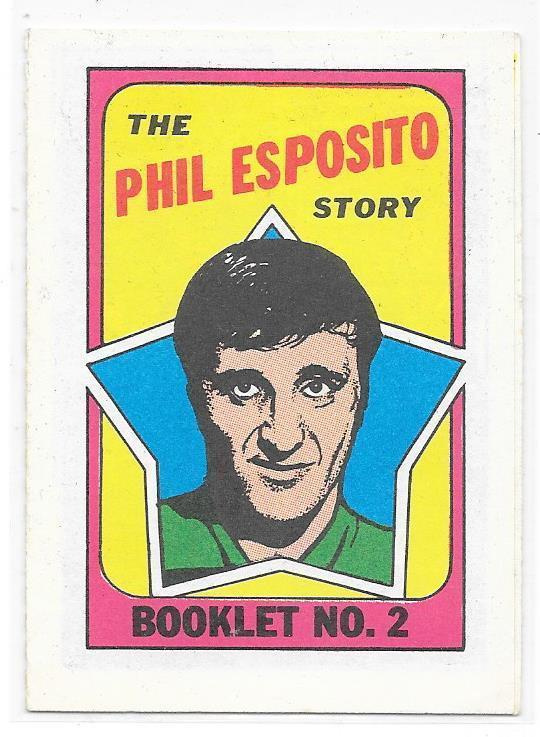 1971-72 Topps Booklet #2 Phil Esposito Boston Bruins